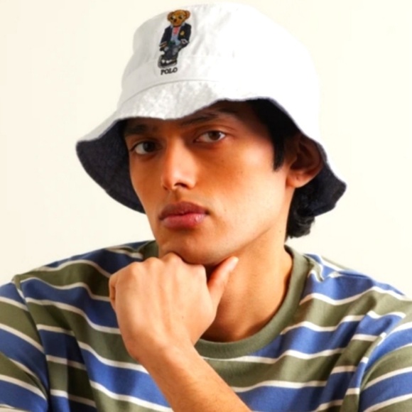 Polo Ralph Lauren Loft Embroidered Cotton-Twill Bucket Hat, S/M, White. - Picture 9 of 9